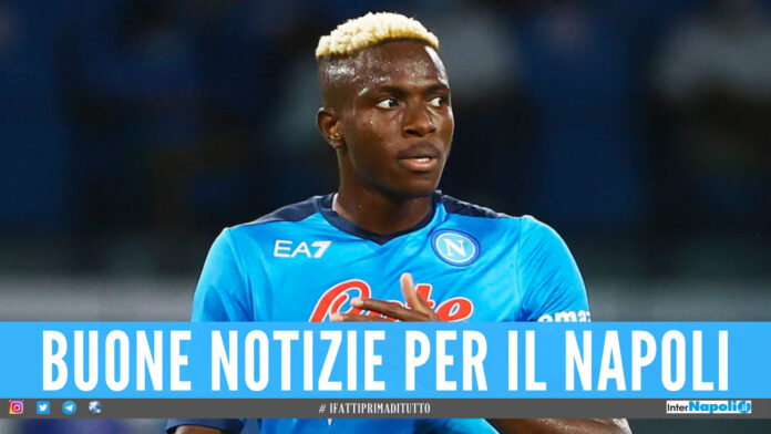 Osimhen con la maglia del Napoli