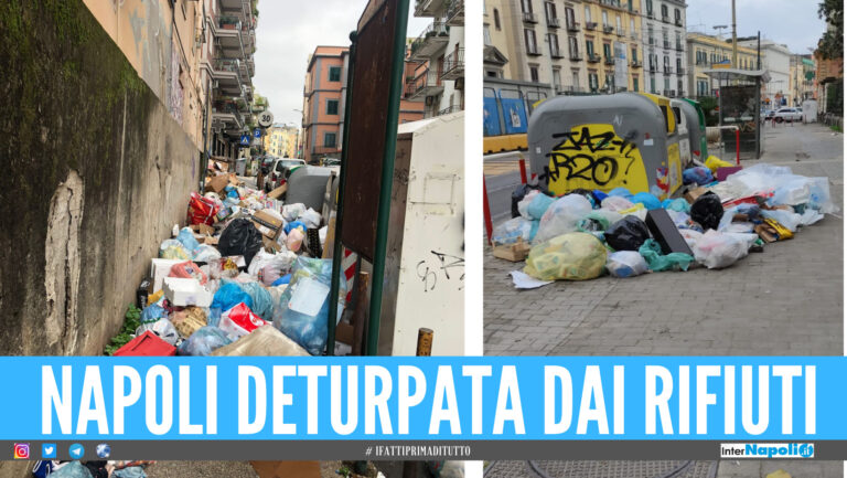 Napoli è na carta sporca, a Natale cumuli di rifiuti in strada: focolaio Covid nell’Asìa