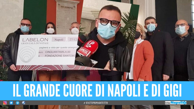 Ben 50mila euro in una serata, Gigi D’Alessio e altri vip di Napoli per i bimbi malati del Santobono Pausilipon