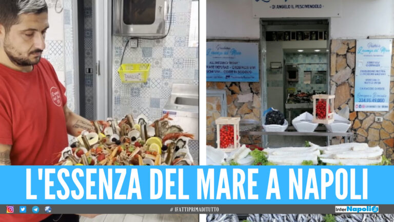 A Napoli ‘L’essenza del mare’ è a San Pietro a Patierno, Angelo il pescivendolo conquista tutti sui social