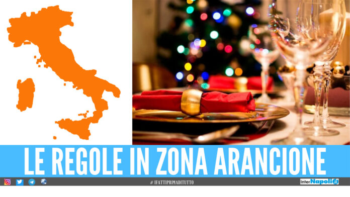 Itallia in zona arancione, sulla dx tavola apparecchiata per Capodanno