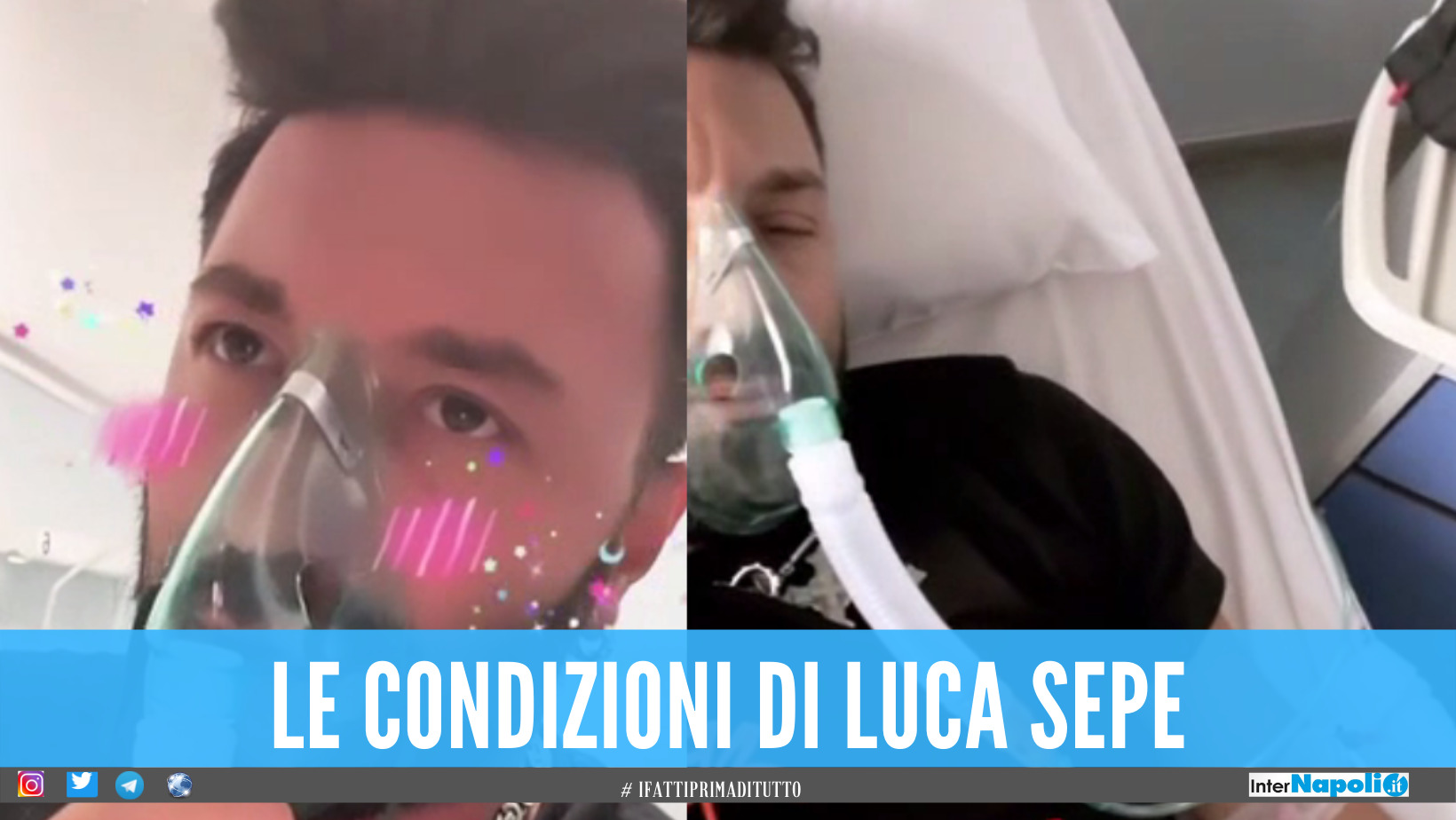 Luca Sepe ancora con l'ossigeno in ospedale: «Ma le cure iniziano a fare effetto» [Video]