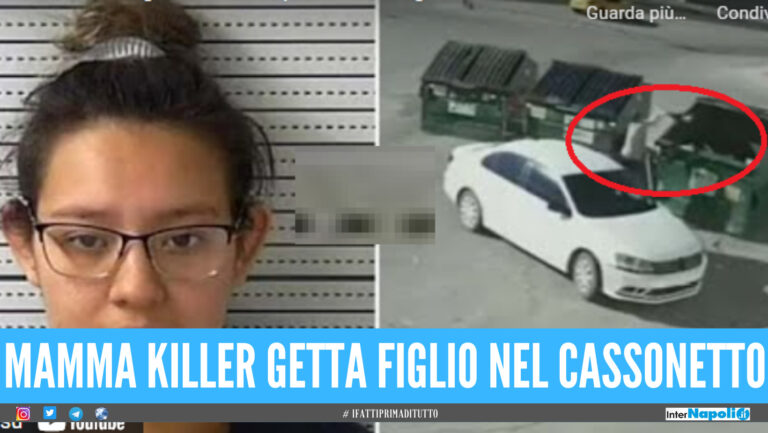 Chiude il neonato in un sacco di plastica e lo getta nel cassonetto dei rifiuti, mamma-killer scoperta dalle telecamere