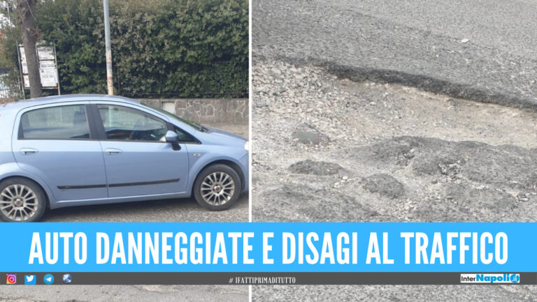 'Corso Campano', buche e disagi sulla strada tra Qualiano e Villaricca: «Nessuno interviene da più di un mese»