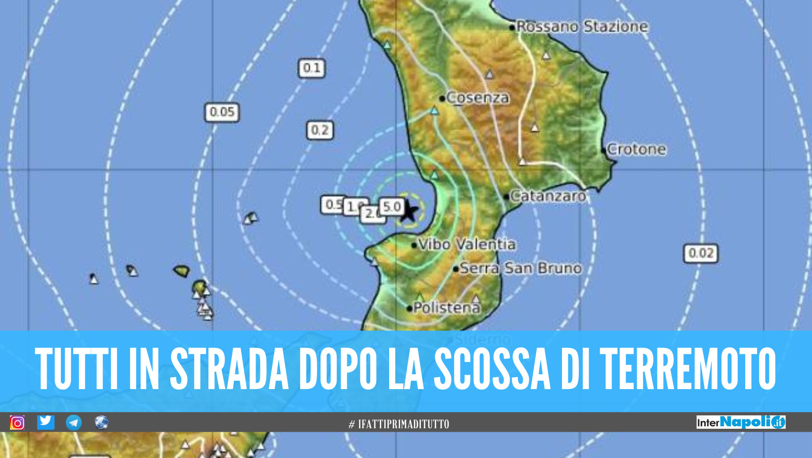 Terremoto di magnitudo 4.3 in Calabria, evacuate scuole ed uffici dopo la scossa