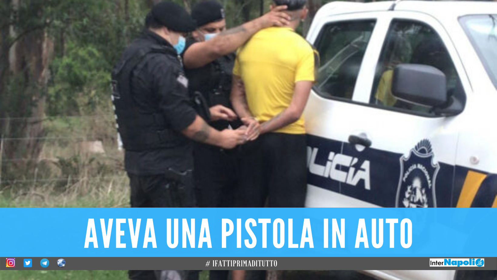 Arrestato l'attaccante del Sassuolo, scoperto con la pistola in auto dalla polizia