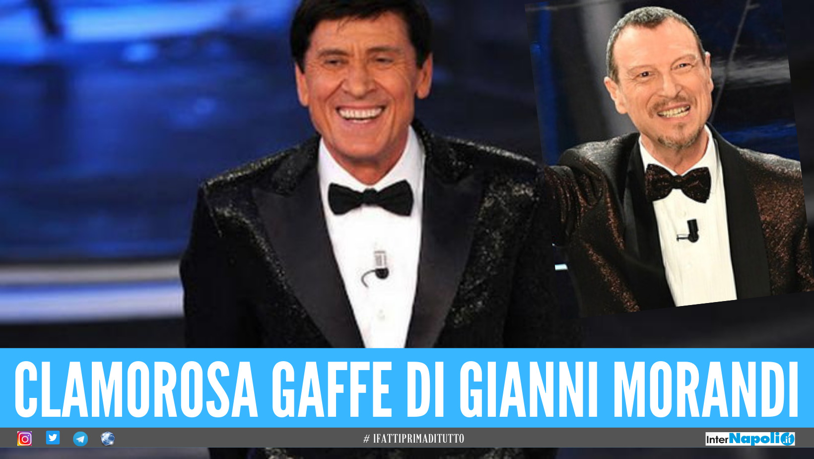 Amadeus grazia Gianni Morandi, resterà in gara a Sanremo. Il cantante chiede scusa: "L'ho fatta grossa"