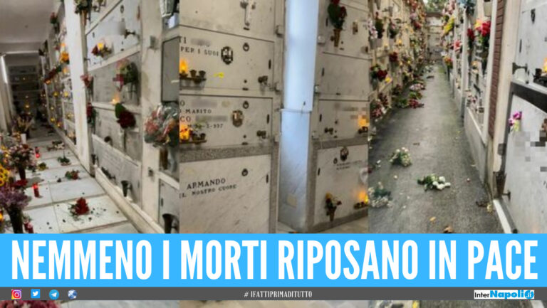 [Video]. Vergogna a Napoli, nemmeno i morti riposano in pace: i ladri razziano i loculi al cimitero
