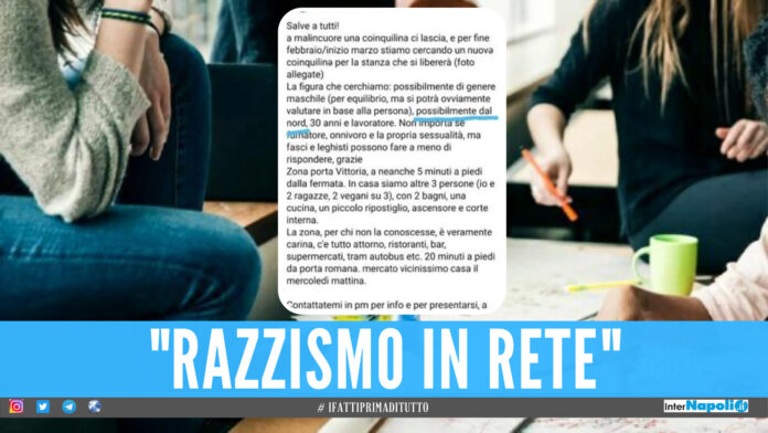 L'annuncio pubblicato online a Milano