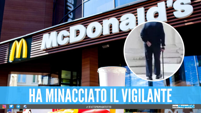Nonno armato di pistola nel McDonald’s a Casoria, era stato cacciato perché senza Green Pass