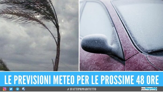 Napoli sferzata dalle raffiche di vento, febbraio inizia con l'allerta meteo