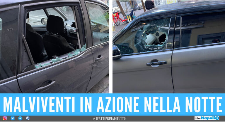 Brutto risveglio per il quartiere di Napoli, decine di auto vandalizzate e svaligiate