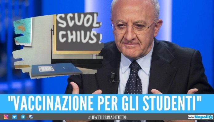 Scuole in Campania, De Luca conferma Chiuse per 30 giorni