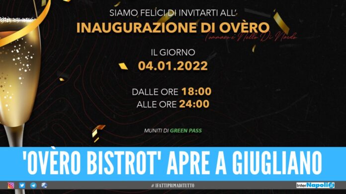 A Giugliano apre 'Ovèro Bistrot', un nuovo luogo per socializzare senza dimenticare le tradizioni
