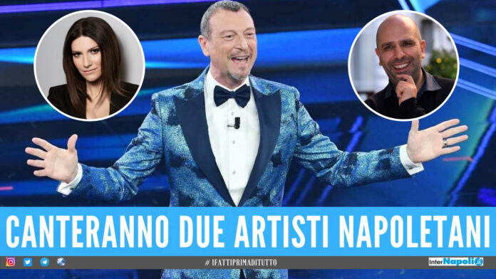 Festival di Sanremo. Amadeus, Checco Zalone e Laura Pausini