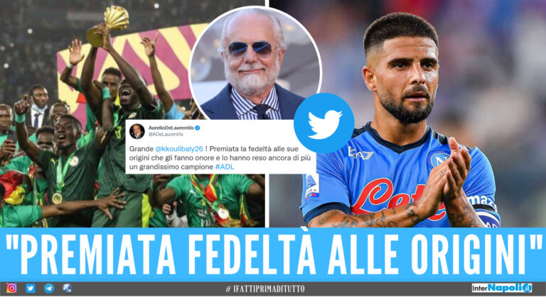 Il Napoli celebra Koulibaly campione, frecciatina di Adl a Insigne nel tweet di auguri