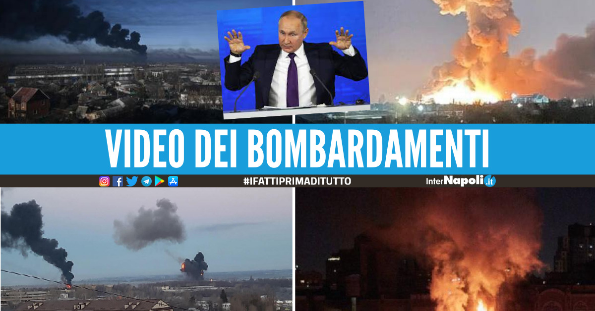 Bombardamenti in Ucraina, già 8 morti e 9 feriti esplosioni in tutto il Paese. Putin Nessuno provi a fermarci