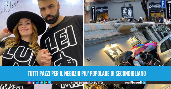 Caos a Secondigliano, il negozio 'ModaNostra' di Kekko e Lucia manda in tilt il traffico