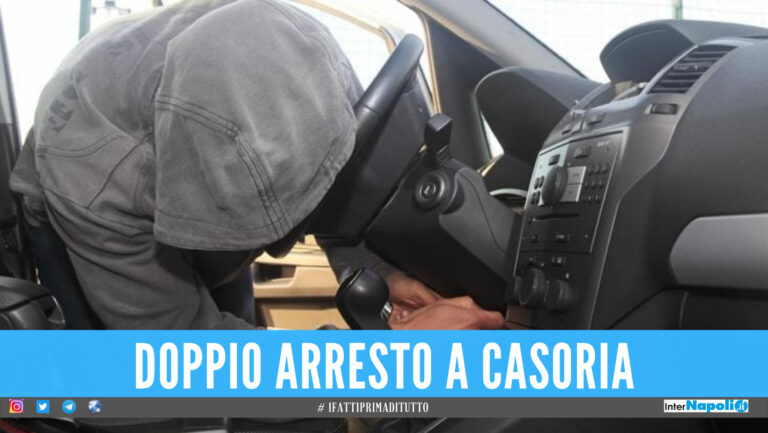Casoria, sorpresi a rubare un’auto: arrestati da un carabiniere fuori servizio