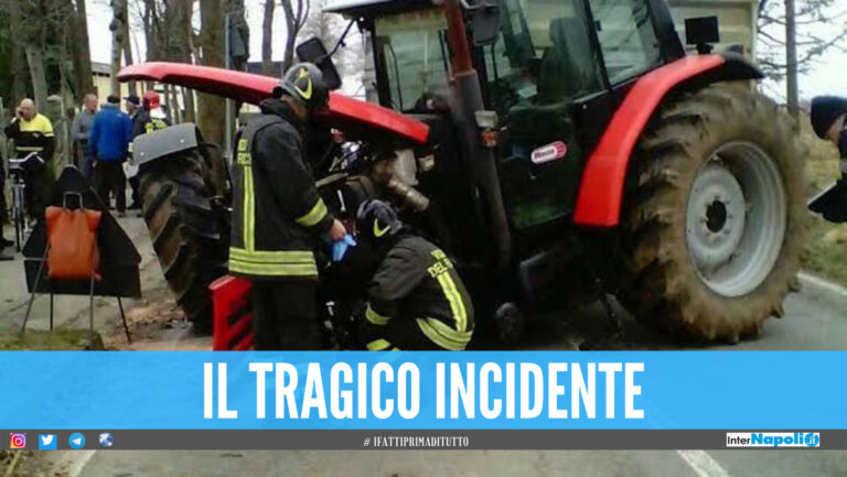 Incidente mortale in provincia di Napoli, uomo colpito da un palo di legno mentre guida il trattore