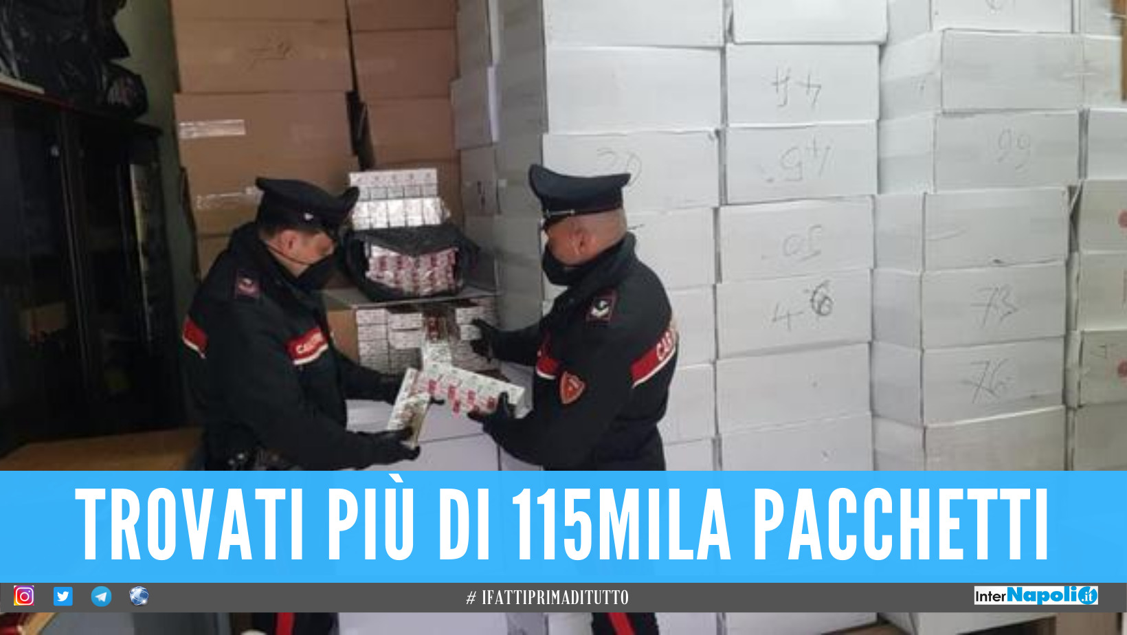 Scoperto il garage delle 'bionde' a Napoli, sequestrate oltre 2 tonnellate di sigarette di contrabbando
