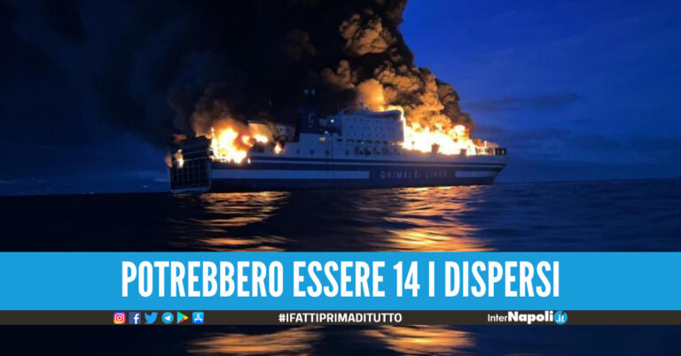 Incendio sul traghetto in viaggio tra Brindisi e la Grecia, caos sui dispersi