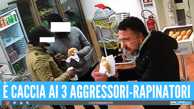 Mangiano cornetti e graffe, poi l’aggressione e la rapina: è caccia in provincia di Napoli a 3 persone