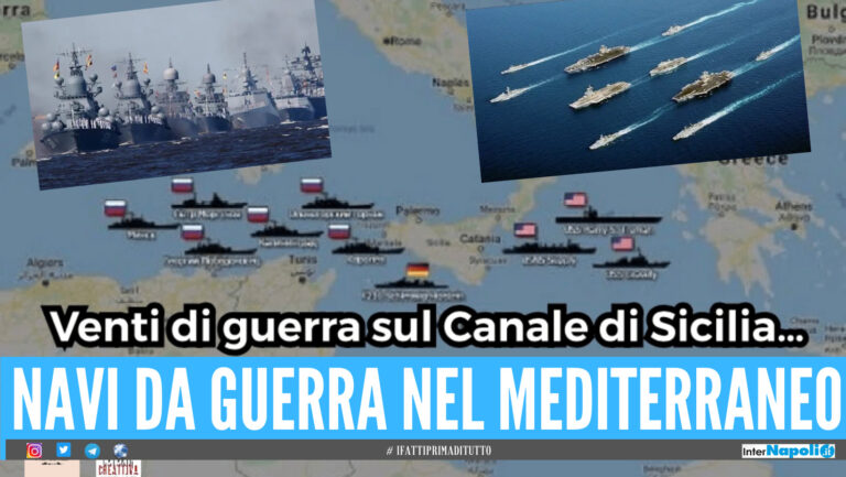 Venti di guerra nel Canale di Sicilia, la flotta di navi della Russia vicino alle coste dell’isola