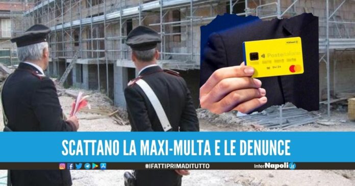 Controlli nel cantiere a Quarto, scoperti 2 operai con Reddito e in nero