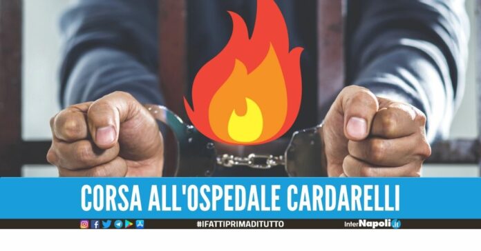 Prende l'alcol e si dà fuoco in cella, detenuto di Napoli gravemente ustionato