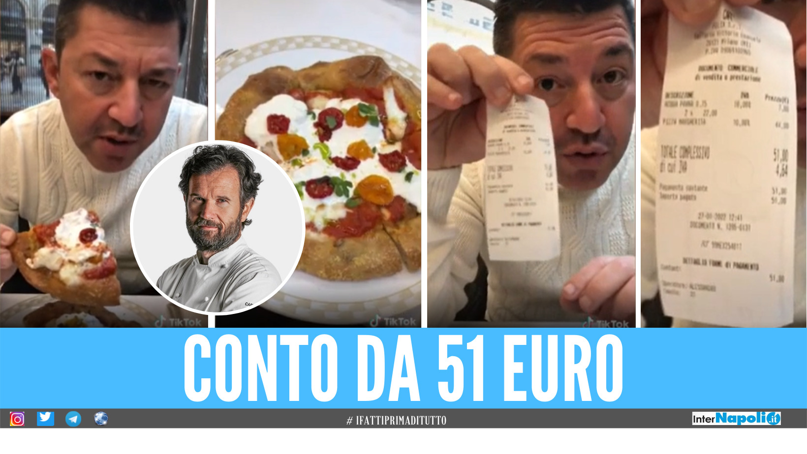 Errico Porzio recensisce la pizza margherita di Carlo Cracco