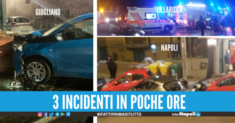 Fine settimana macchiato di sangue 3 gravi incidenti in poche ore tra Giugliano, Villaricca e Napoli