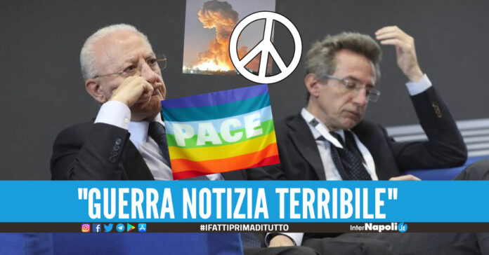 Guerra in Ucraina, De Luca e Manfredi Notizia terribile, sit in per la pace e preghiera alla Madonna di Pompei
