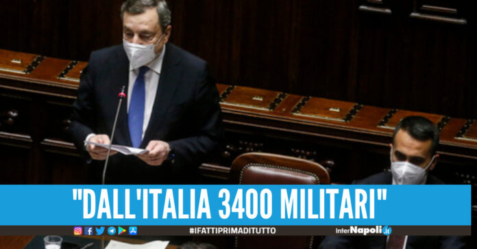 Guerra in Ucraina, Draghi in Parlamento Pronti 1400 militari, la Russia fermi l'invasione