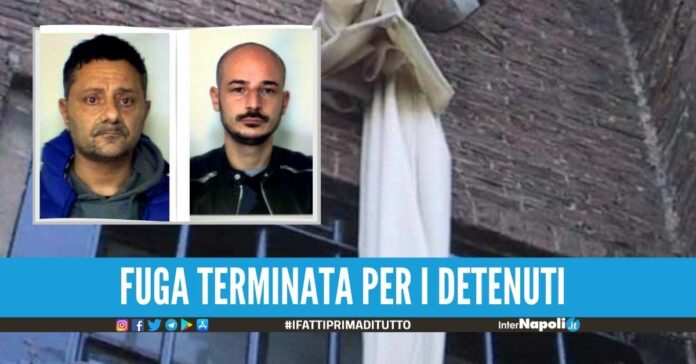 Usarono un lenzuolo per evadere dal carcere, catturati i 2 fuggitivi