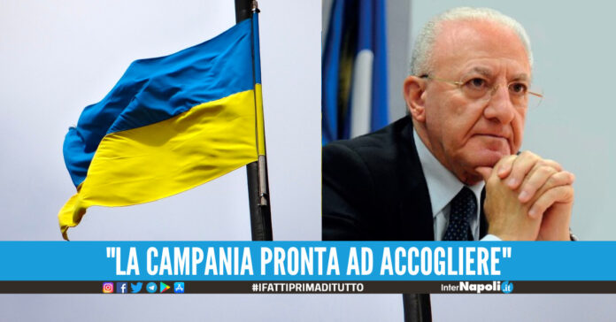 Vincenzo De Luca, bandiera Ucraina