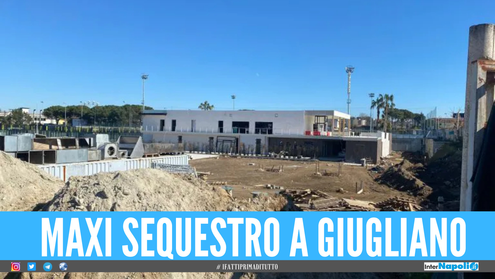 Sequestrato un maxi centro sportivo a Giugliano: sotto chiave campi da  calcio, padel e piscina