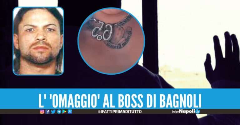 Bagnoli, il tatuaggio in onore del boss Esposito: ce l’aveva un ras quando cambiò ‘casacca’