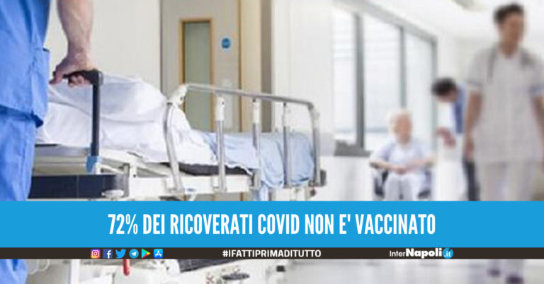 “Covid, il 72% dei ricoverati è senza vaccino”, ma l’occupazione delle terapie intensive cala in 13 regioni