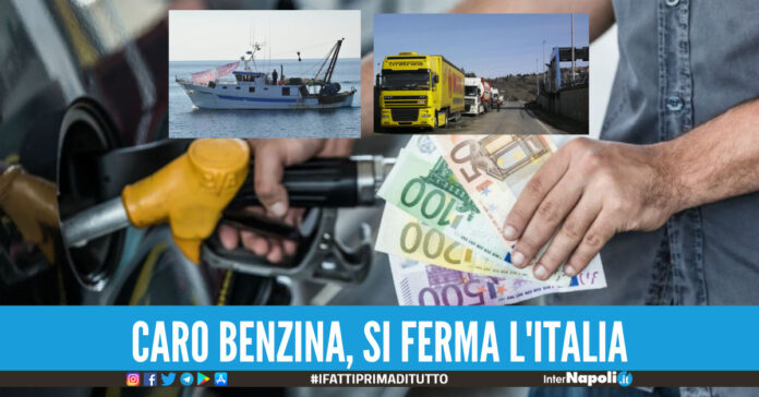 Caro benzina, protesta in tutta Italia si fermano tir e pescherecci