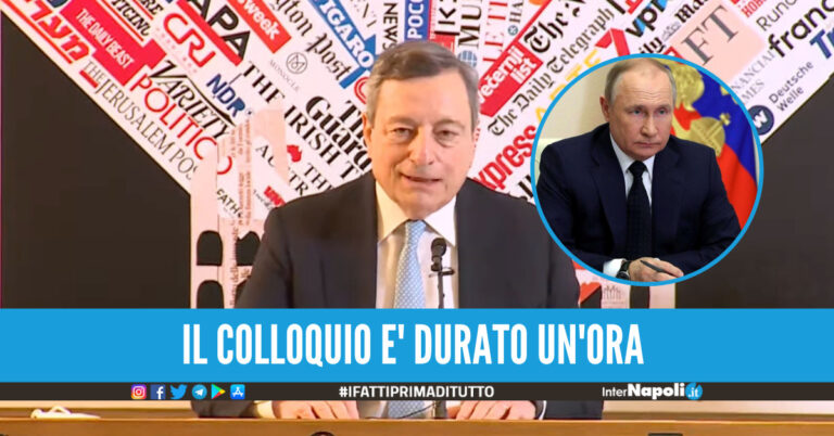 Mario Draghi al telefono con Putin: “Gli ho chiesto di incontrare Zelensky, Italia come garante”