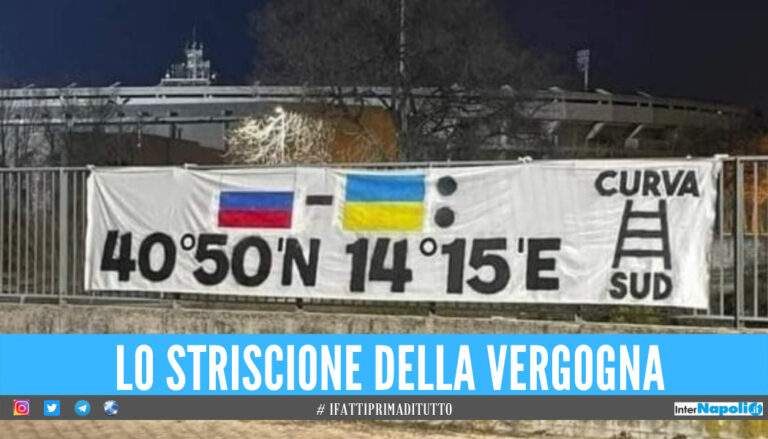 Verona-Napoli, lo striscione della vergogna: le coordinate per un eventuale bombardamento