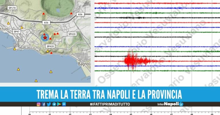 Gente in strada dopo il terremoto a Pozzuoli, il sindaco Figliolia tranquillizza i cittadini