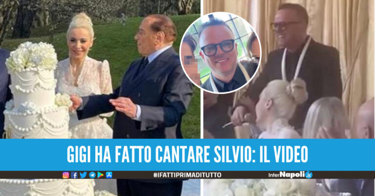 Gigi D'Alessio al matrimonio di Silvio Berlusconi e Marta Fascina