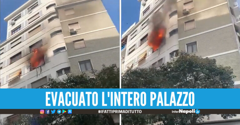 Incendio abitazione Santa Lucia a Napoli
