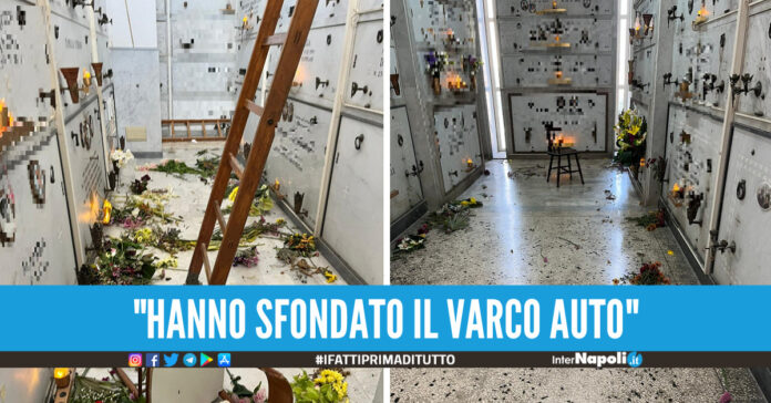 Le condizioni del cimitero di Poggioreale dopo il furto