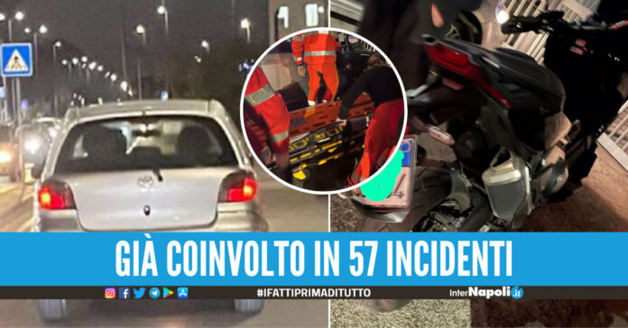 Pirata della strada a Pianura, foto Francesco Emilio Borrelli