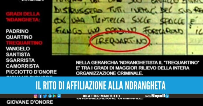 Santa, camorrista e sgarrista scoperto il pizzino con i ruoli della Ndrangheta