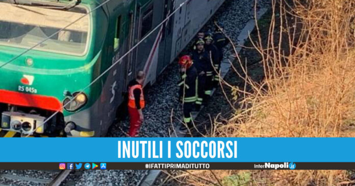 Uomo investito treno