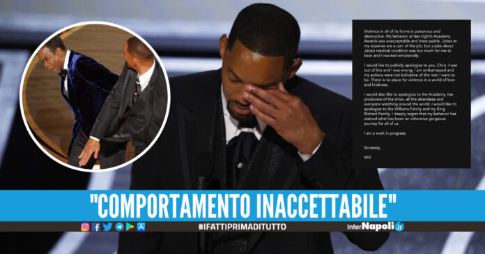 Will Smith, le scuse dopo lo schiaffo a Chris Rock